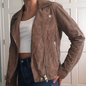 Blank NYC suede jacket in “sand stoner”